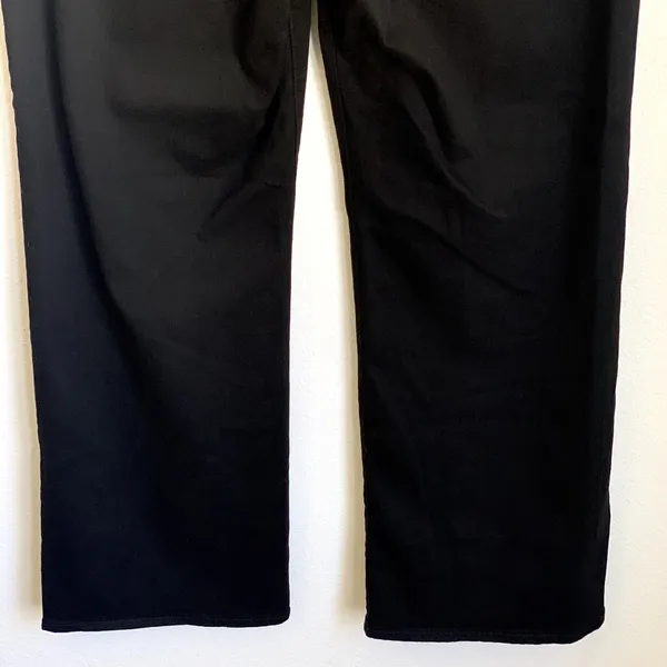 NWT J.Crew Factory Wide-leg Full-length Jean All-day‎ Stretch in Black BU832 - Image 9