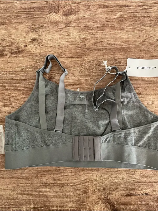 NWT Mom Cozy Heather Gray Pumping Bra Size Medium - Image 2