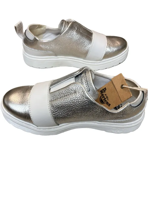 Dr. Martens Lylah Metallic Silver Slip-On Sneakers - Size 6 NWT - Image 8