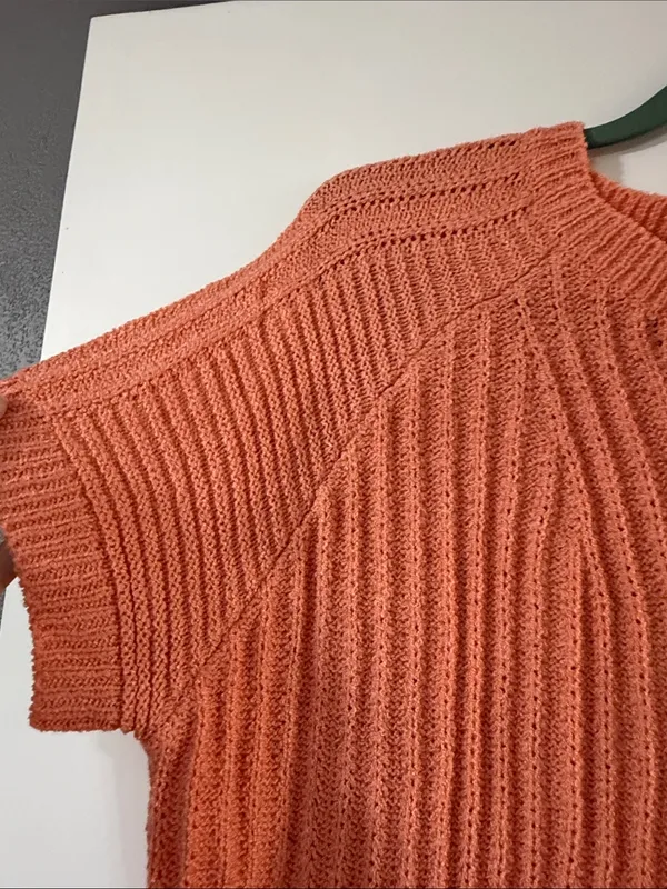 BiBi Bright Orange Short-Sleeve Crewneck Knit Top - Image 4