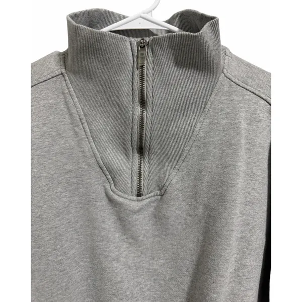 Free People‎ Movement Valley Girl Quarter Zip Sweatshirt Gray Women's Size Small - Image 3