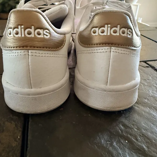 Adidas Stan Smith Advantage Cloudfoam Sneakers White/Bronze Low Top 8.5 Retro - Image 7
