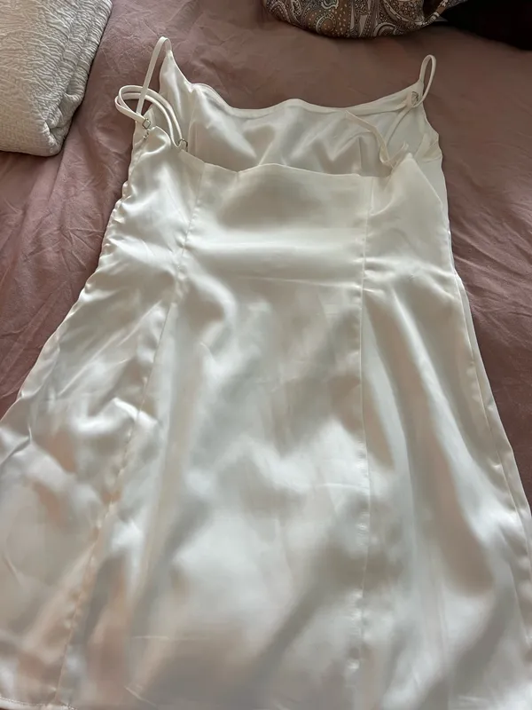 Beginning Boutique White Silk mini dress  - Image 4