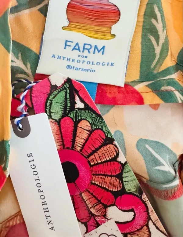 Farm Rio Satin Slip A-Line Floral Maxi Skirt, Size S - Image 12