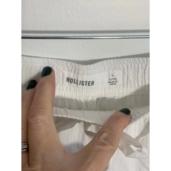 Hollister‎ Seersucker Baggy Pull on Pants NWT size Large Long - Image 3