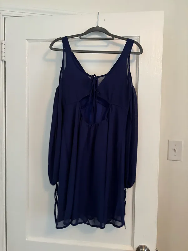 Blue off the shoulder dress Size XS - Image 2