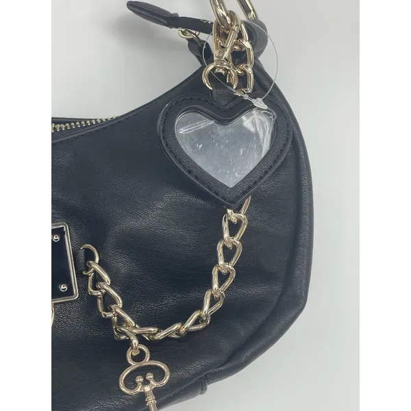 juicy couture bag NWT Black Handbag with‎ Gold Accents rowling satchel - Image 3