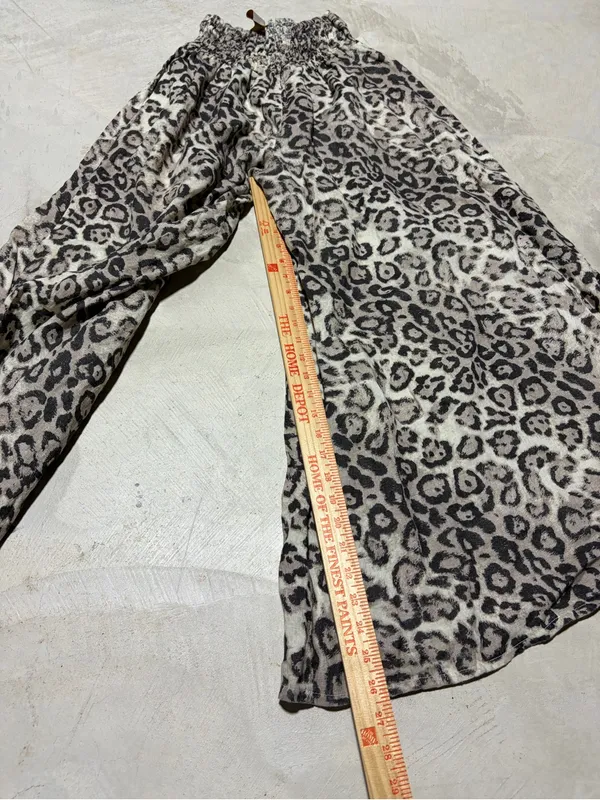 Donna Donna Leopard Print Wide-Leg Pants Italy - Image 5