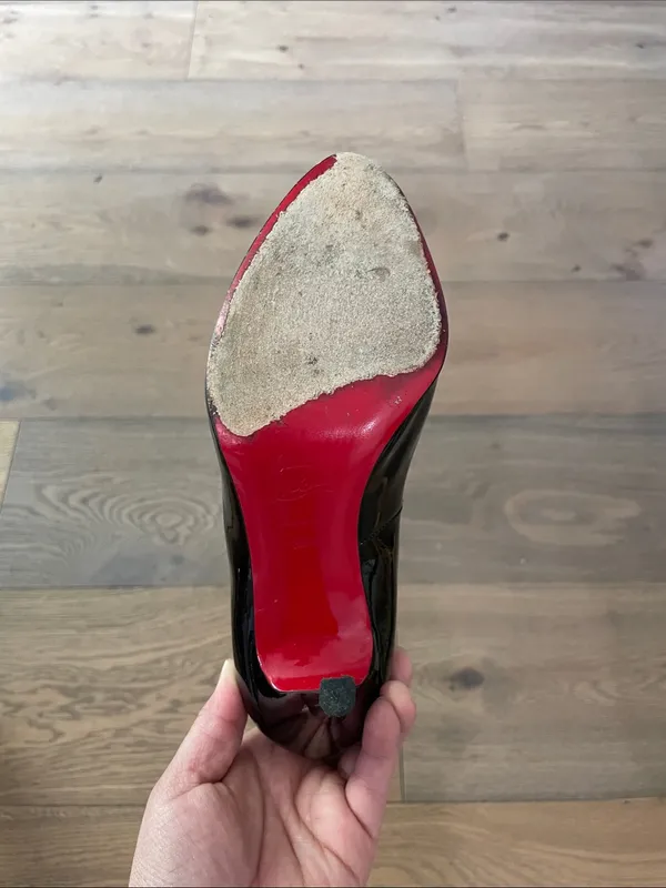Christian Louboutin Decollete 868 100 Patent Calf Heels Shoes Size 38.5 - Image 9