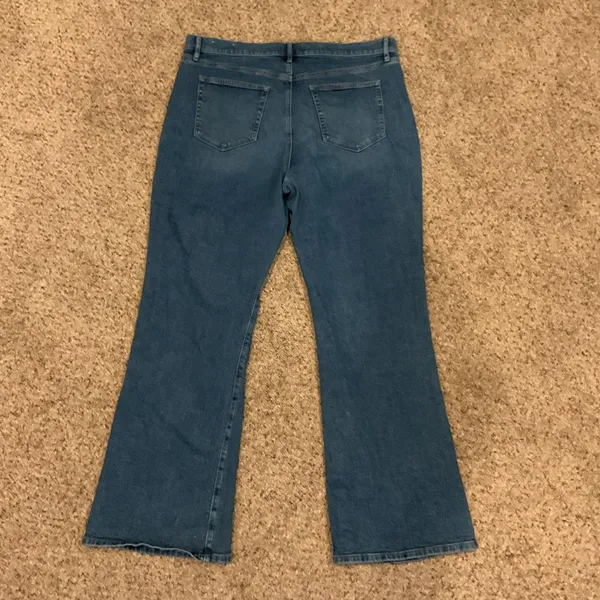 LOFT Dark Blue Flare Jeans - Image 5