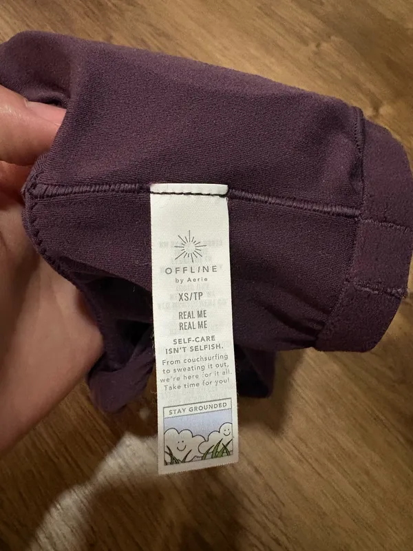 OFFLINE by Aerie Workout Tank Bra Cropped, Plum Purple - Image 4