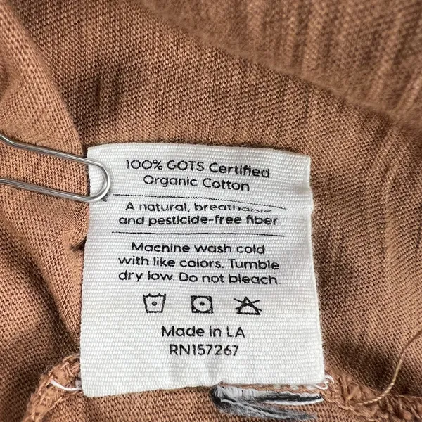 MATE The Label Dana Midi T-Shirt Dress 100% Organic Cotton Clay Size XS - Image 9