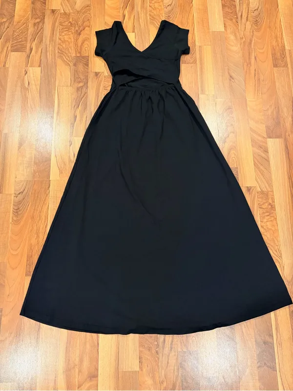 Cotton Short-Sleeve Maxi Dress - Image 8