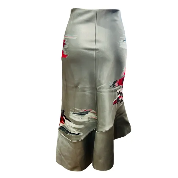 H&M Conscious Exclusive light green asymmetrical skirt Size 4 - Image 8