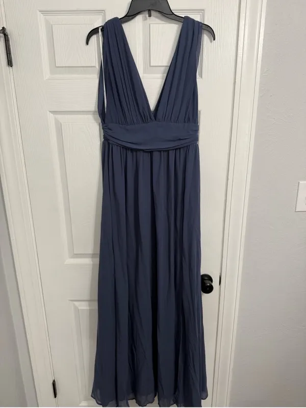 Lulus Heavenly Hues Denim Blue Maxi Dress - Image 5