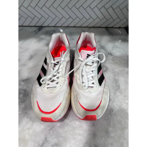 Adidas Adizero Boston 10 Women’s 9.5 White Black Solar Red Running Shoes FY4087 - Image 3