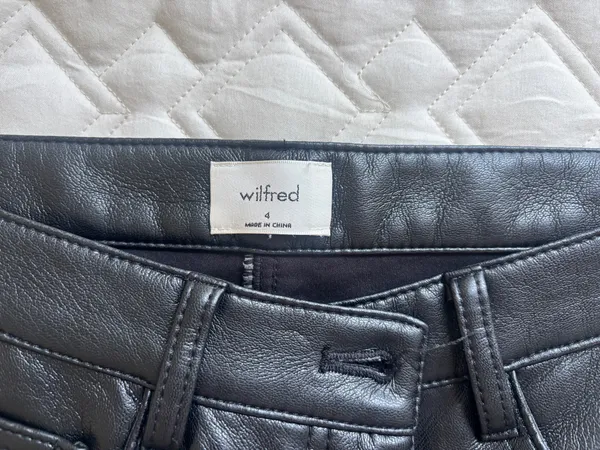 Aritzia Wilfred Faux Leather Straight Pants - Image 4