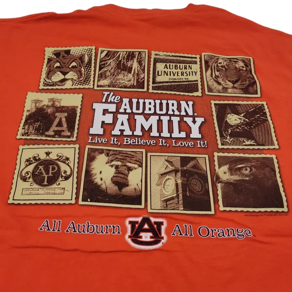 Auburn University Shirt Size Large L All All Orange Graphic Print T-Shirt Unisex T-Shirt - Image 6