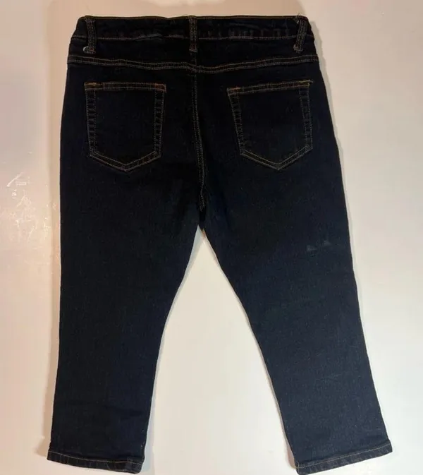 Capri Embroidered Jeans Blue Size M - Image 3