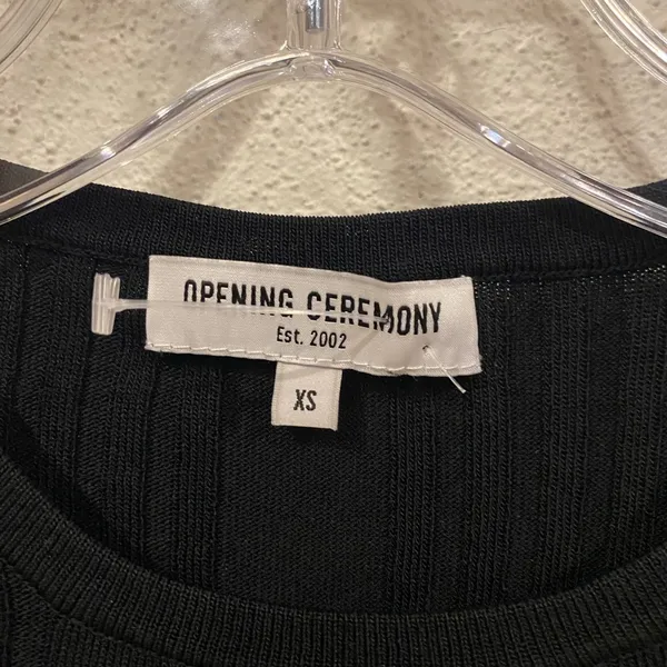 Opening Ceremony Linear Ribbed Crop Top Size XS EUC - Image 3