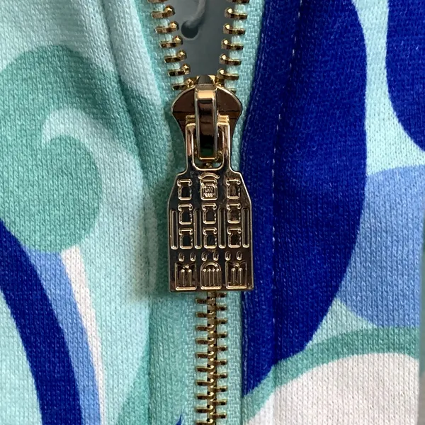 NWT‎ Hill House The Allie Zip Hoodie in Ocean Kaleidoscope Blue - Image 5