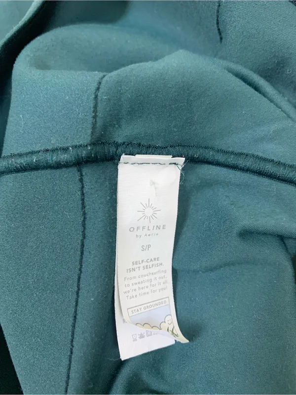 Offline By Aerie Real Me Xtra Green Flare Leggings S High Rise Bootcut Yoga - Image 5