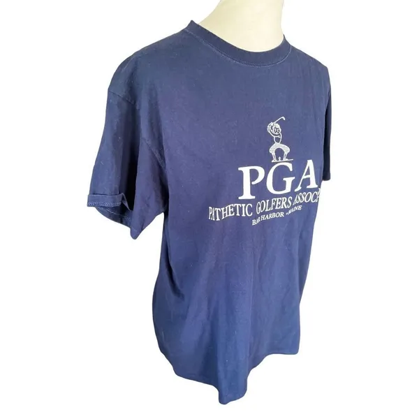 Fruit of the Loom PGA (Pathetic Golfers Association) Navy Blue Graphic T-Shirt Size L - Image 4