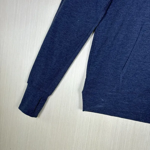 Lauren James Hoodie Womens Sz M Heathered Blue‎ Soft Thumb Holes - Image 3