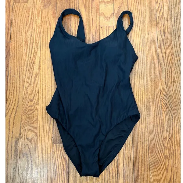 Andie The Ibiza One Piece Ribbed Swimsuit‎ Black size M NWOT - Image 3