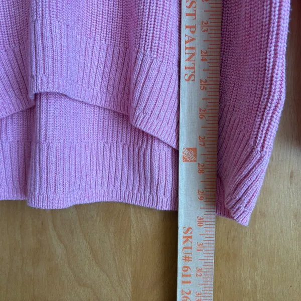 J. Crew Pink Ribbed relaxed turtleneck‎ sweater Cotton Cashmere Blend Size S - Image 10