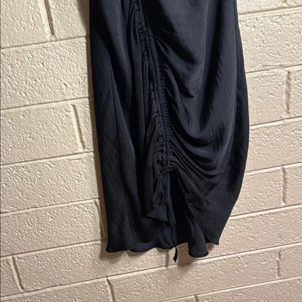 Free People Black Spaghetti Strap Slip Dress - Image 4