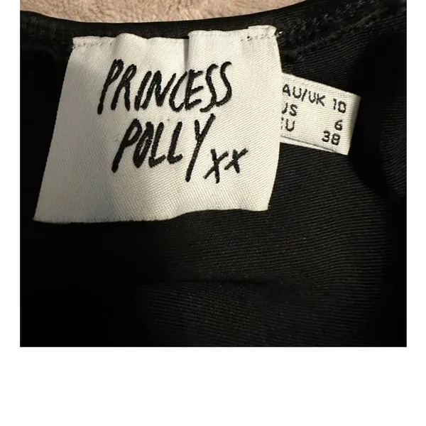 Princess Polly Satin Dress Size 6 Mini New Years Eve Cowl Neck Long Sleeve Party - Image 3