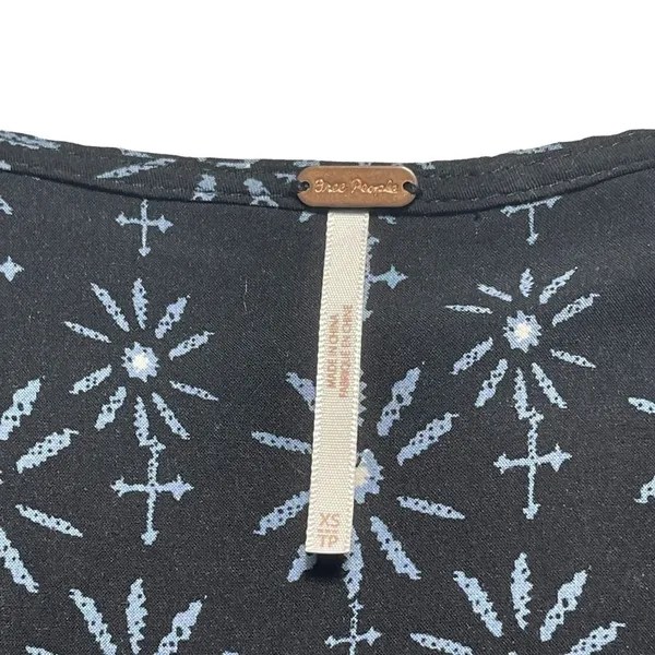 Free People Down by the Bay Navy Blue Tunic Dress XS - Image 6