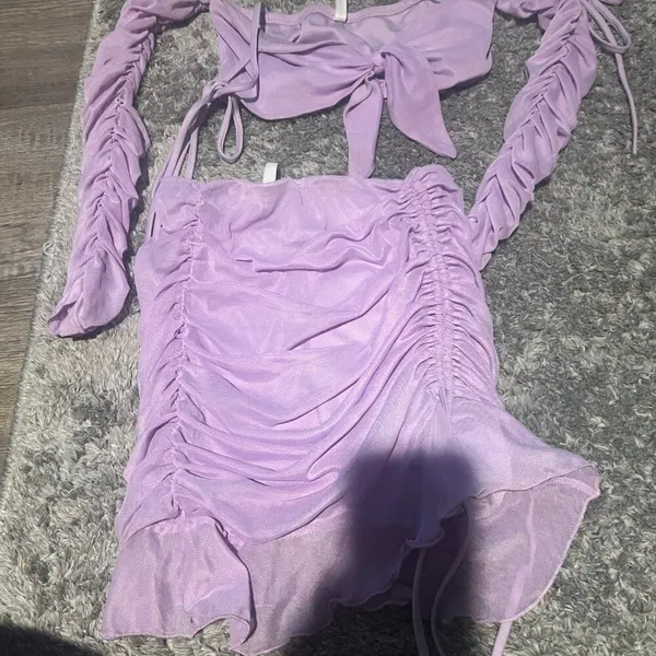Lucy in the Sky 2 piece lavender set size‎ small - Image 3