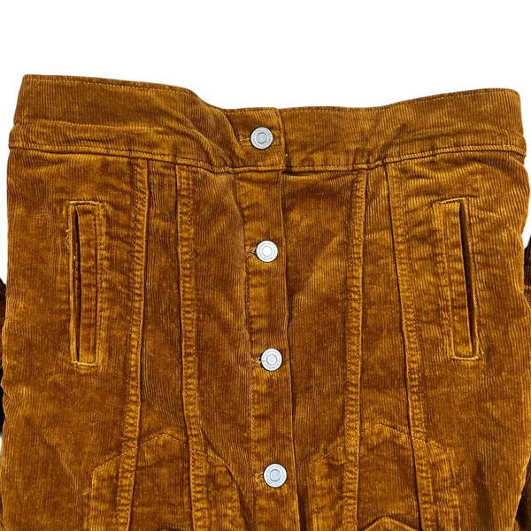 Lucky Brand Corduroy Jacket Womens XS Brown Corduroy Western 70s Cabincore - Image 4
