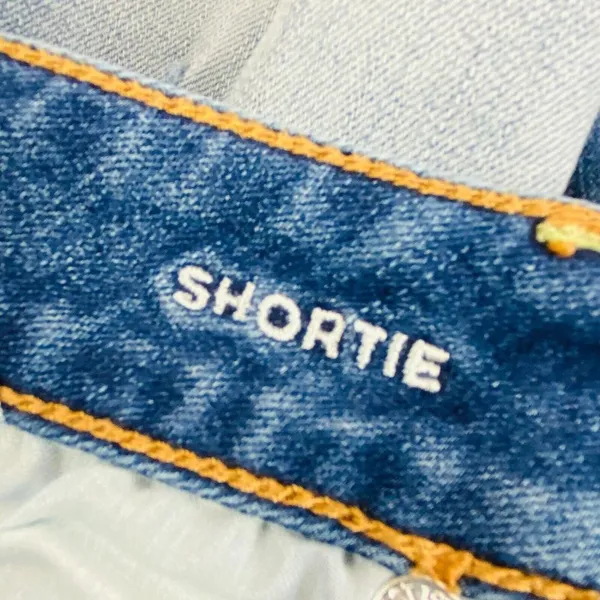 American Eagle Womens 12 360 Super Stretch Shortie Denim Peekaboo Shorts - Image 8