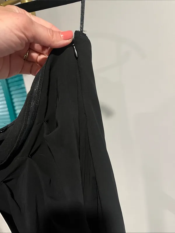 Zara Strapless Long Sheer Top Black - M - Image 8