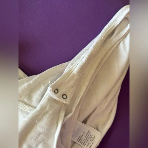 Abercrombie & Fitch Soft A&F Cozy Wrap Bodysuit Long Sleeve XL White - Image 5