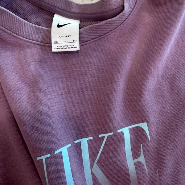 Nike Oversized Crewneck Sweatshirt Mauve Purple Spellout - Image 4