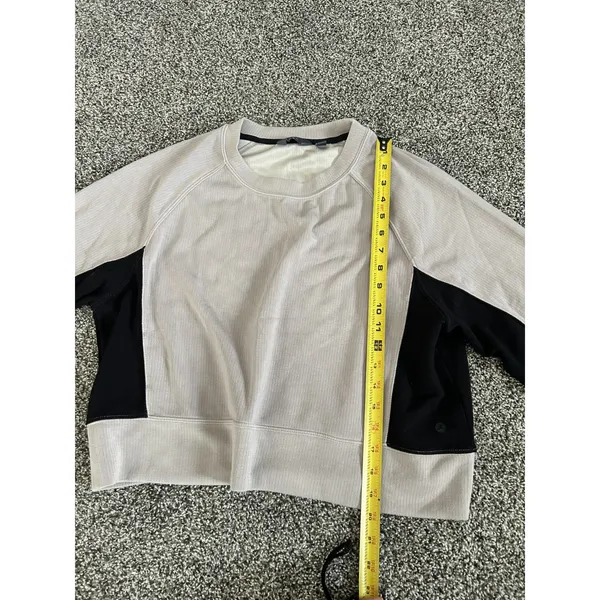 Danskin Tan and black Colorblock Crew Neck long sleeve sweatshirt M - Image 5