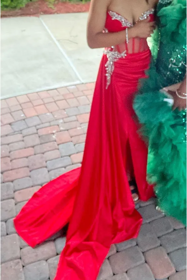 Rouge Red Prom Dress – Size 4 - Image 2