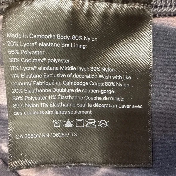 Lululemon Athletic Gym Key Balance Tank Diamond Dye Grey Pink Bra Crop Top Sz 8 - Image 8