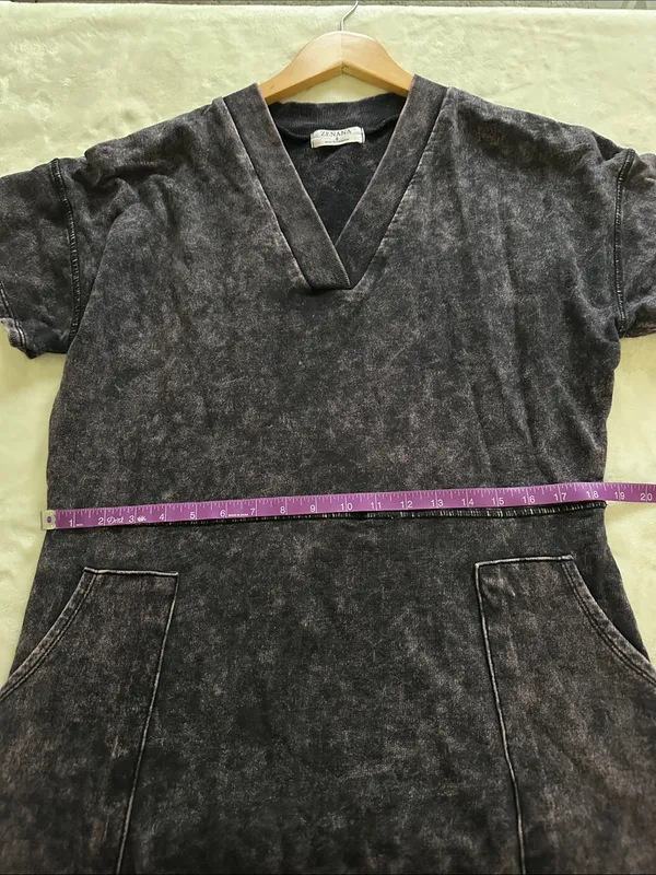 Zenana Black Mineral Wash V-Neck Jumpsuit - Image 7