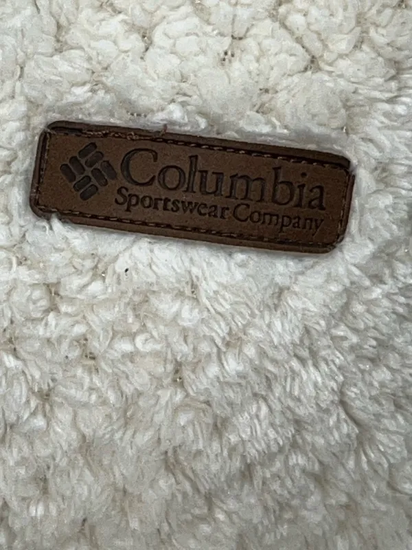 Columbia Sportswear Cream White Full Zip Women’s Sherpa Fleece Jacket Medium - Image 2