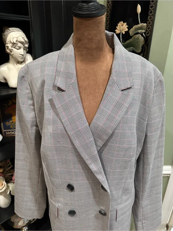 The Limited Glen Plaid Double‑Breasted Blazer – NWT – Size 14 - Image 2