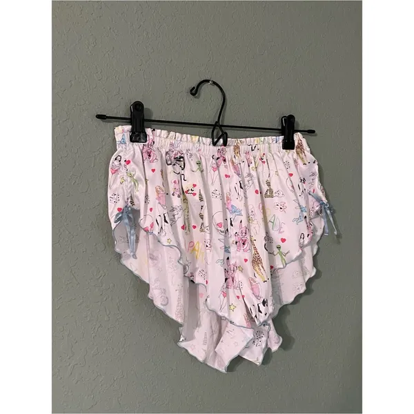 Parade Cheeky Flutter Satin Shorts Size XS White Multi Graphic Novelty Sleep - Image 2