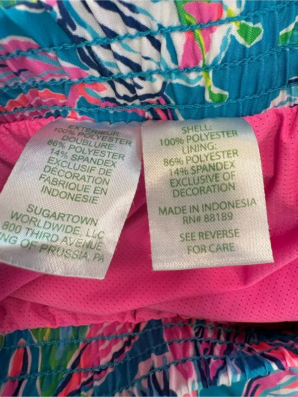 Lilly Pulitzer Luxletic Ocean Trail Short Formentera Turquoise Size small 1485 - Image 4