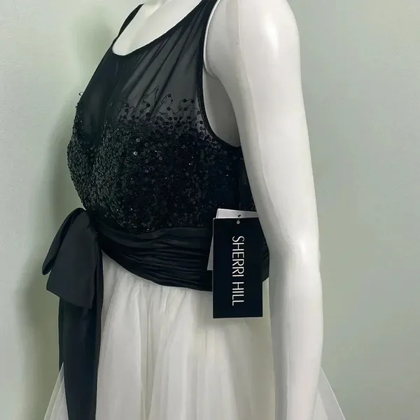 Sherri Hill black & white mini dress size 14 11038 NEW - Image 6