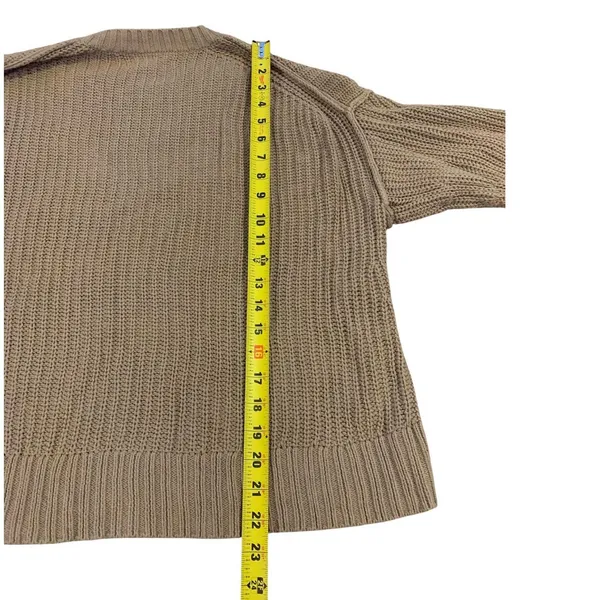American Eagle Sweater XS Brown Shaker Stitch Cotton Oversized Grandmacore‎ - Image 6