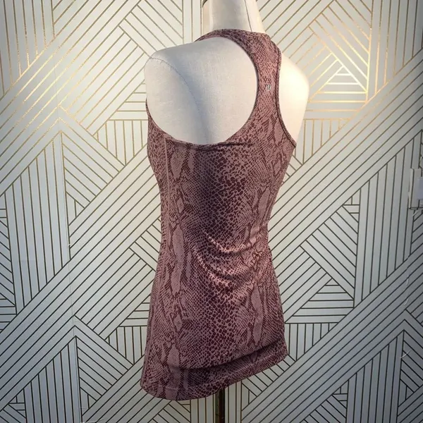 Lululemon Cool Racerback Tank Top Desert Snake‎ Berry Multi Pink Red Size 4 - Image 6